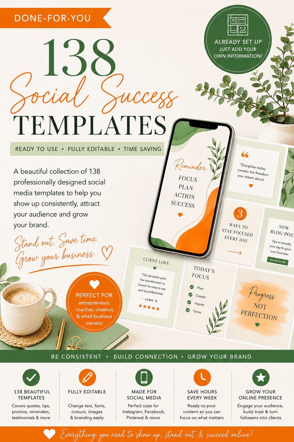 138 SOCIAL SUCCESS TEMPLATES